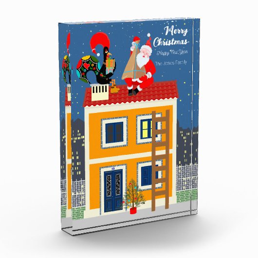 サンタクロースはポルトガルの雄鶏と出会う フォトブロック (左)