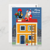 サンタクロースはポルトガルの雄鶏と出会う ポストカード (正面/裏面)