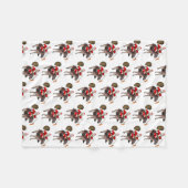 サンタクロースはロバを愛する フリースブランケット (正面(横))