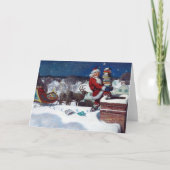 サンタクロースはワシントンDCから大量の本を配達していた。 カード (正面)