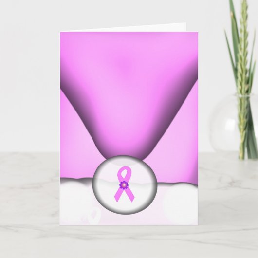 サンタクロースは乳癌カードを支えます シーズンカード (正面)