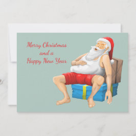 サンタクロースは少し昼寝を取っている シーズンカード