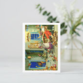 サンタクロースは当然の残りのために家に戻ります シーズンポストカード (スタンド正面)