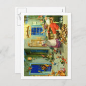 サンタクロースは当然の残りのために家に戻ります シーズンポストカード (正面/裏面)