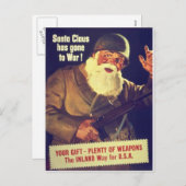 「サンタクロースは戦争に行ってしまった!」 シーズンポストカード (正面/裏面)