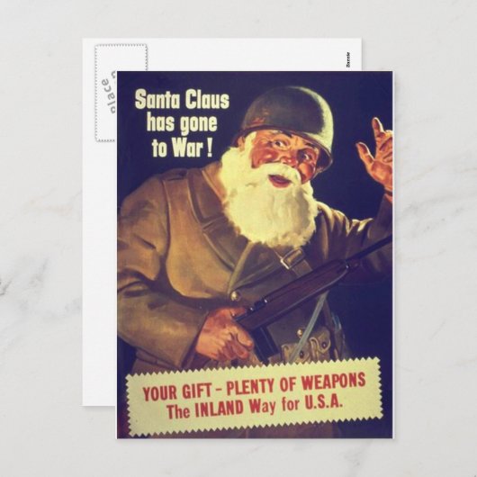 「サンタクロースは戦争に行ってしまった！」 シーズンポストカード (正面/裏面)