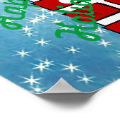 サンタクロースは煙突に突き刺さった ポスター (角)