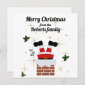 サンタクロースは煙突のカードに挟まった シーズンカード (正面/裏面)