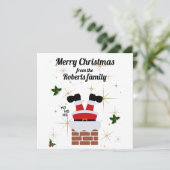 サンタクロースは煙突のカードに挟まった シーズンカード (スタンド正面)