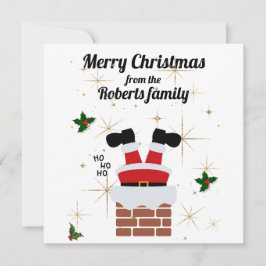 サンタクロースは煙突のカードに挟まった シーズンカード