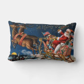 サンタクロースは町に来ています ランバークッション (裏面)