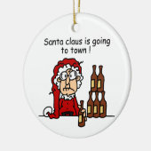 サンタクロースは町に行っています セラミックオーナメント (左)