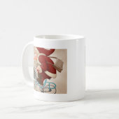 サンタクロースは自転車に乗ります コーヒーマグカップ (正面左)