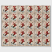 サンタクロースは自転車に乗ります ラッピングペーパー (フラット)