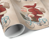 サンタクロースは自転車に乗ります ラッピングペーパー (ロールコーナー)