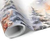 サンタクロースは雪の多い不思議の国で贈り物をする ラッピングペーパー (ロールコーナー)