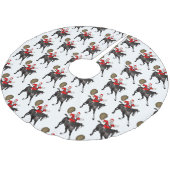 サンタクロースは黒い馬を愛します ブラッシュドポリエステルツリースカート (アングル)