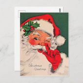サンタクロースは鼻をくすぐっている ポストカード (正面/裏面)