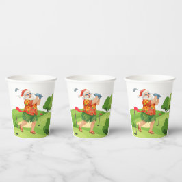 サンタクロースは7月にクリスマスを祝っている 紙コップ