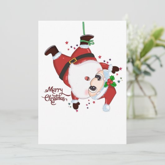 サンタクロースぶら下がったの上下逆 シーズンカード (スタンド正面)