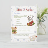 サンタクロースへのクリスマスレターのテンプレート 招待状 (スタンド正面)