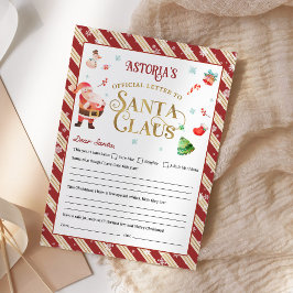 サンタクロースへのクリスマスレターパーソナライズされた 招待状