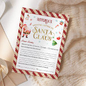 サンタクロースへのクリスマスレターパーソナライズされた 招待状