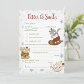 サンタクロースへのクリスマスレターホリデーテンプレート 招待状 (スタンド正面)