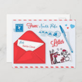 サンタクロースへのクリスマスレター ポストカード (正面/裏面)