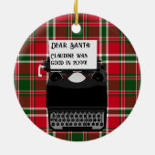 サンタクロースへのタイプライター セラミックオーナメント (裏面)