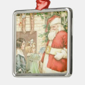 サンタクロースへのヴィンテージギフト メタルオーナメント (左)