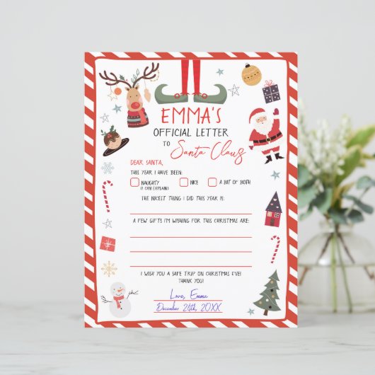 サンタクロースへの公式レターのクリスマスイブメール (スタンド正面)