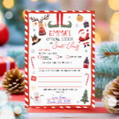 サンタクロースへの公式レターのクリスマスイブメール 招待状