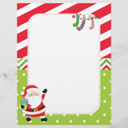 サンタクロースへの手紙のクリスマスステーショナリー レターヘッド (正面)