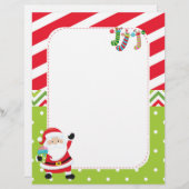 サンタクロースへの手紙のクリスマスステーショナリー レターヘッド (正面/裏面)