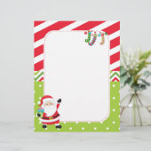 サンタクロースへの手紙のクリスマスステーショナリー レターヘッド (スタンド正面)