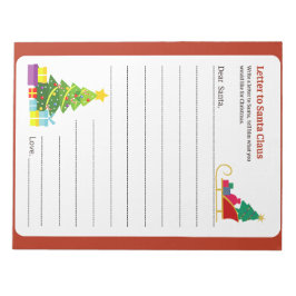 サンタクロースへの手紙ホリデーアクティビティページ ノートパッド