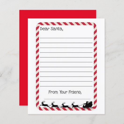 サンタクロースへの手紙 (正面/裏面)