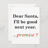 サンタクロースへの手紙 シーズンポストカード (正面/裏面)