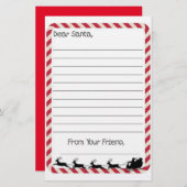 サンタクロースへの手紙 便箋 (正面/裏面)