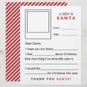 サンタクロースへの空白の手紙を書くカワイイ (正面/裏面)