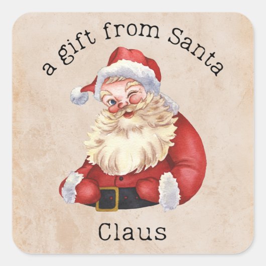 サンタクロースへの贈り物 スクエアシール (正面)
