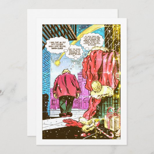 サンタクロースもうだめだ！(ヴィンテージ) シーズンカード (正面/裏面)