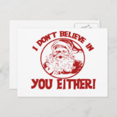 サンタクロースも信じいないよ シーズンポストカード (正面/裏面)