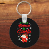 サンタクロースをまだ信じている クリスマスTシャツ ホリデー キーホルダー (正面)