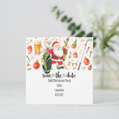 サンタクロースをテーマにしたゴルフクリスマスパーティー セーブザデート (スタンド正面)