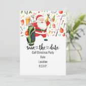 サンタクロースをテーマにしたゴルフクリスマスパーティー 招待状 (スタンド正面)
