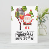 サンタクロースをテーマにしたテニスクリスマス シーズンカード (スタンド正面)