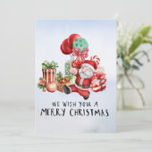 サンタクロースをテーマにしたピックボール・クリスマス シーズンカード (スタンド正面)