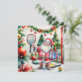 サンタクロースをテーマにしたピックボール・クリスマス シーズンカード (スタンド正面)